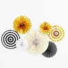Ali Express Party Supplies 7 Piece Black And Gold Pinwheel Set