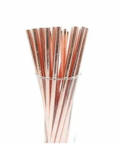 Ali Express Rose Gold Foil Straws Party Supplies