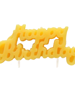 Ali Express Yellow Happy Birthday Candle Party Supplies