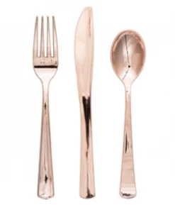 Bulk Party Zone Rose Gold Cutlery