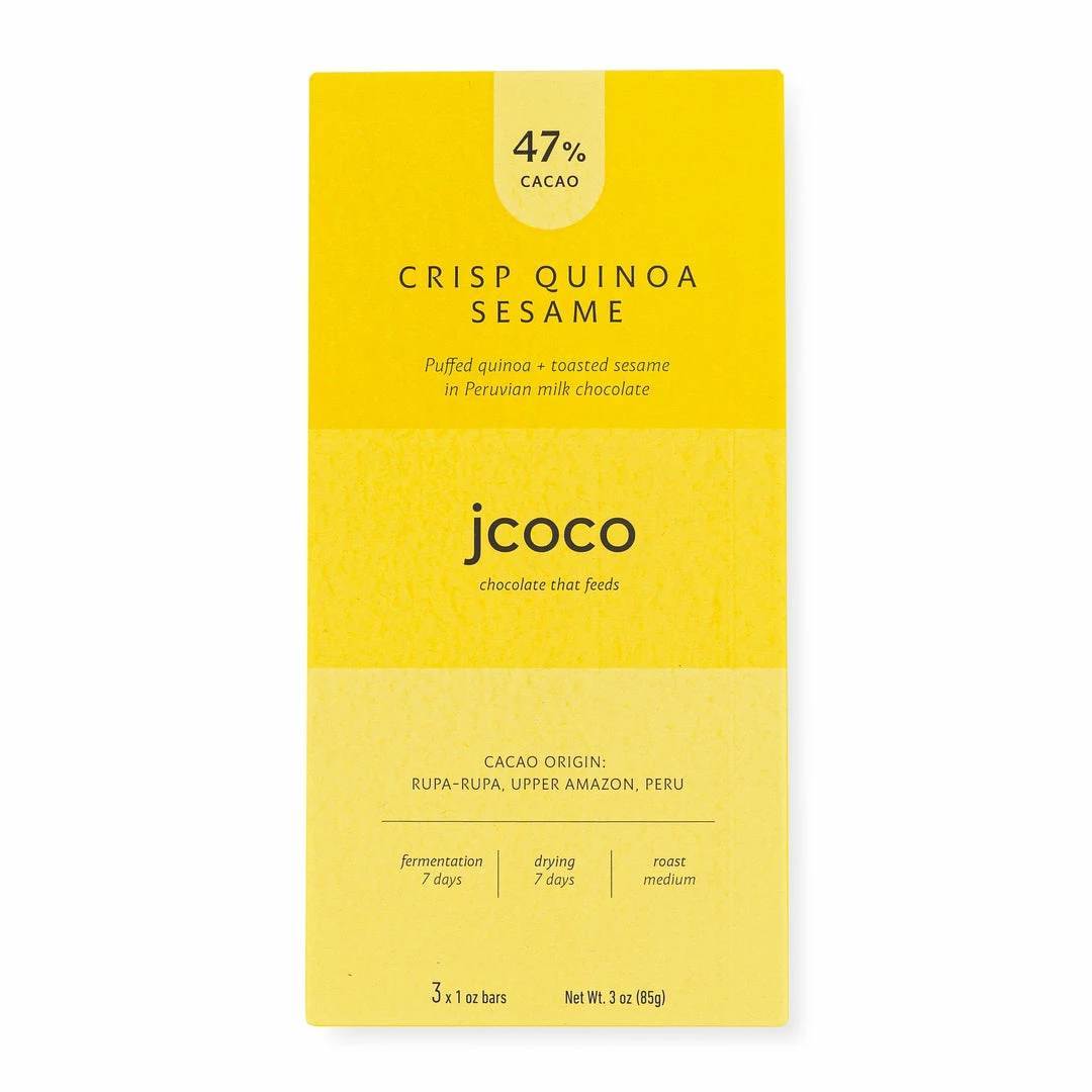 JCOCO Chocolate JCOCO Crisp Quinoa Sesame Chocolate Sweet Treats 3 JCOCO Chocolate JCOCO Crisp Quinoa Sesame Chocolate Sweet Treats