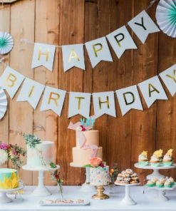 Amazon Gold Foil Happy Birthday Banner