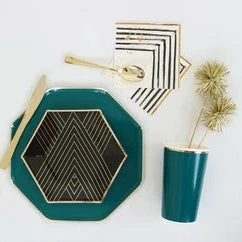 Harlow & Grey Rebelle - Black And White Brush Strokes Cocktail Paper Napkins Party Supplies