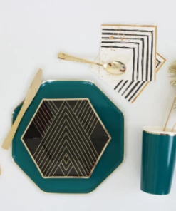 Meri Meri Dark Teal Highball Cups Party Supplies