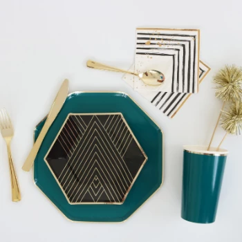 Meri Meri Dark Teal Highball Cups Party Supplies 4 Meri Meri Dark Teal Highball Cups Party Supplies