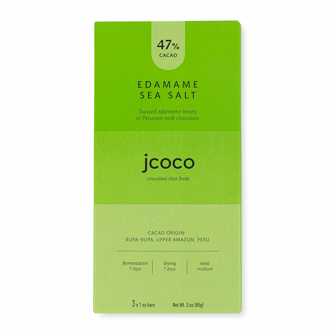 JCOCO Chocolate JCOCO Edamame Sea Salt Chocolate Sweet Treats 3 JCOCO Chocolate JCOCO Edamame Sea Salt Chocolate Sweet Treats