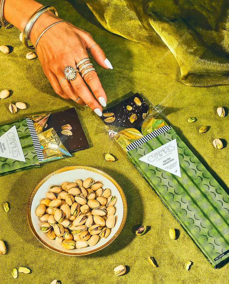 Compartés Chocolate Compartés Salted Pistachio Dark Chocolate Bar Sweet Treats 4 Compartés Chocolate Compartés Salted Pistachio Dark Chocolate Bar Sweet Treats