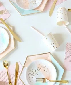 Harlow & Grey Party Supplies Amethyst Pink Striped Large Napkins