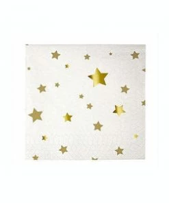 Meri Meri Party Supplies Gold Star Small Napkins