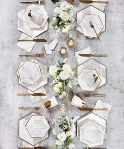 Harlow & Grey Blanc Marble Large Napkins Party Supplies