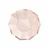 Harlow & Grey Manhatten Rose Gold Striped Small Plates Party Supplies