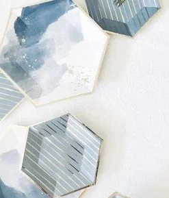 Harlow & Grey Malibu - Blue Striped Small Paper Plates