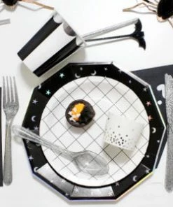 Paper Eskimo Party Supplies Silver Confetti Baking Cups