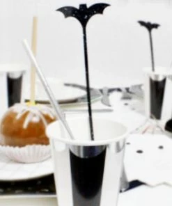 Etsy Silver Foil Party Straws