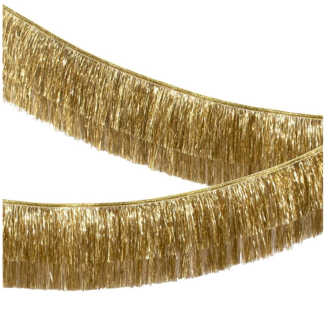 Meri Meri Party Supplies Gold Iridescent Tinsel Fringe Garland 3 Meri Meri Party Supplies Gold Iridescent Tinsel Fringe Garland