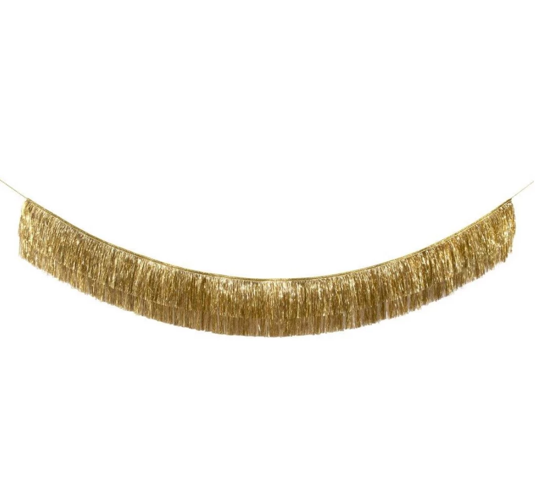 Meri Meri Party Supplies Gold Iridescent Tinsel Fringe Garland 4 Meri Meri Party Supplies Gold Iridescent Tinsel Fringe Garland