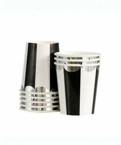 Meri Meri Black Stripe Party Cups