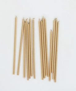 Meri Meri Gold Long Candles Party Supplies