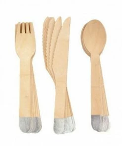 Meri Meri Silver Wooden Cutlery