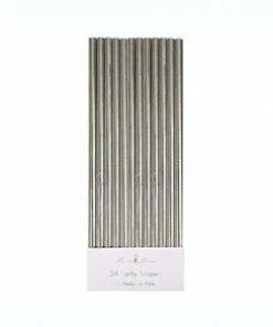 Etsy Silver Foil Party Straws