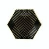 Harlow & Grey Party Supplies Noir Hexagon Small Plates