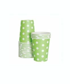 Paper Eskimo Party Supplies Apple Green Party Cups