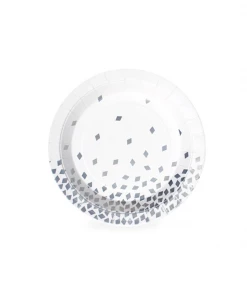 Paper Eskimo Geo Silver Confetti Small Plates