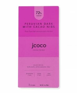 JCOCO Chocolate Sweet Treats JCOCO Peruvian Dark With Cacao Nibs