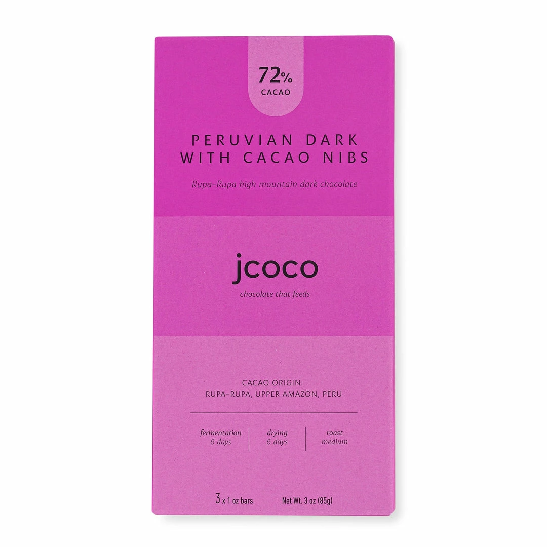 JCOCO Chocolate Sweet Treats JCOCO Peruvian Dark With Cacao Nibs 3 JCOCO Chocolate Sweet Treats JCOCO Peruvian Dark With Cacao Nibs