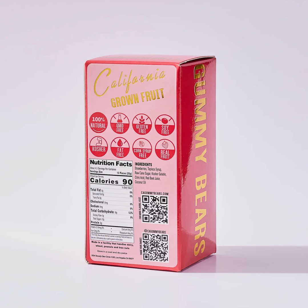 Strawberry - California Gummy Bears Sweet Treats 5 Strawberry - California Gummy Bears Sweet Treats