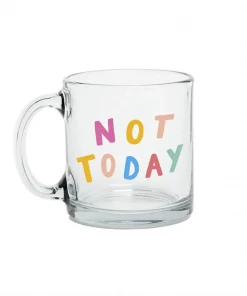 Talking Out Of Turn Not Today Glass Mug Kitchen + Barware