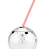 Blush Drinks + Cocktails Silver Disco Ball Drink Tumbler 1 Blush Drinks + Cocktails Silver Disco Ball Drink Tumbler