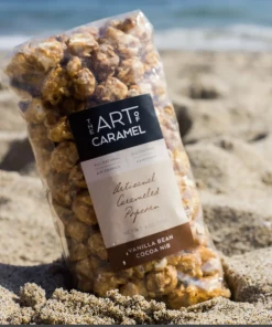 The Art Of Caramel New Arrivals Vanilla Bean Cocoa Nib Caramel Popcorn