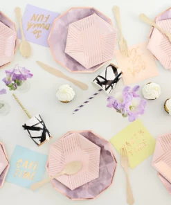 Harlow & Grey Party Supplies Rebelle Black & White Brush Strokes Cups