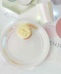 Talking Tables We Heart Pastel Iridescent Plates Party Supplies