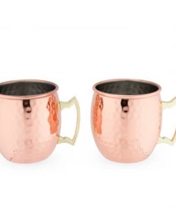 True Brands Drinks + Cocktails Copper Moscow Mule Mugs