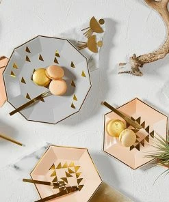 Harlow & Grey Wander Grey Triangle Large Plates Party Supplies