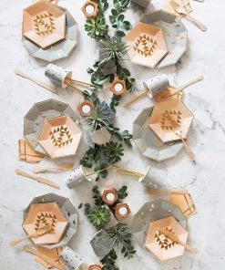 Harlow & Grey Wander Grey Triangle Large Plates Party Supplies