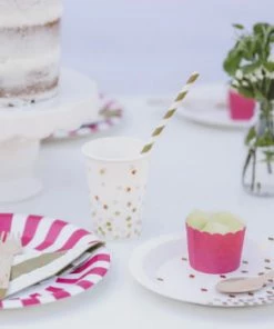 Paper Eskimo Party Supplies Pop Pink Baking Cups