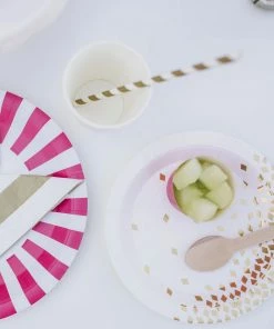 Paper Eskimo Geo Gold Confetti Small Plates Party Supplies