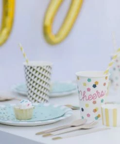 Paper Eskimo Limoncello Stripe Baking Cups