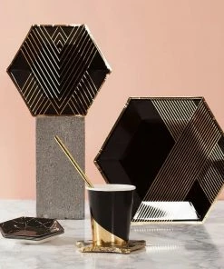 Harlow & Grey Noir Black Colorblock Cups