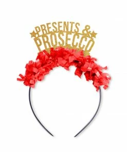 Festive Gal Presents & Prosecco Holiday Party Crown Party Supplies