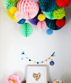 Poppies For Grace Honeycomb Tissue Balls Party Supplies