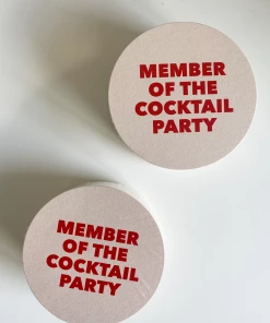 East Avenue Press Member Of The Cocktail Party Coasters Kitchen + Barware