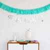 Ali Express Metallic Silver Happy Birthday Banner
