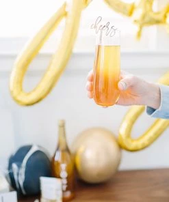 TossWare Stemless Champagne Flutes Kitchen + Barware